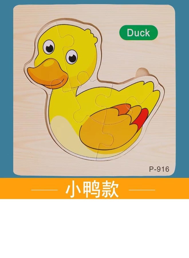 KITMEER Wooden Animals 3D Puzzle Children's Educational Toys - Set of 4 (Random Design) - Image 5